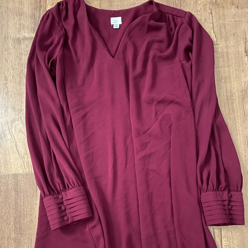 Plus size long sleeve dress